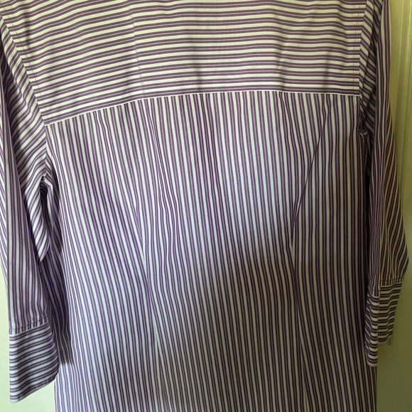 Chico’s Purple and White Stripe Blouse - Picture 8 of 9